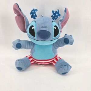 Disney Lilo & Stitch Patriotic 4th of July Plush Blue Star Headband 10 inch